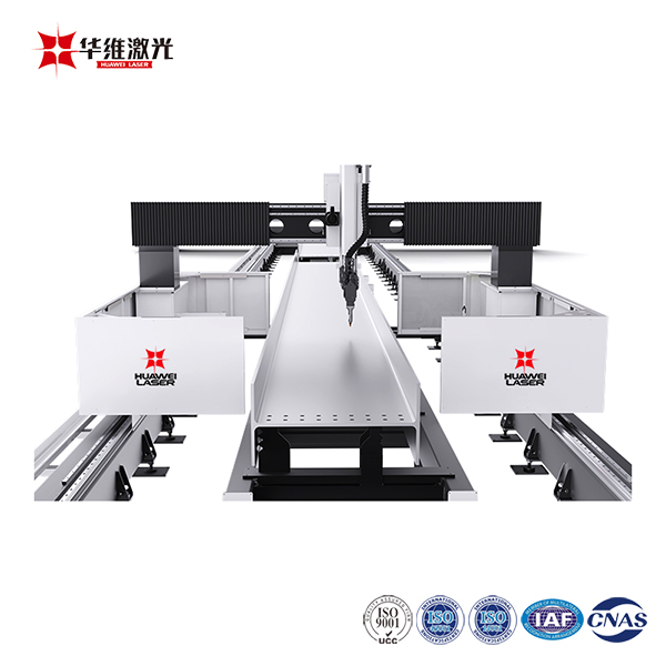 मेटल स्टील प्रक्रियेसाठी 3D CNC H-बीम लेसर कटिंग मशीन 12000W